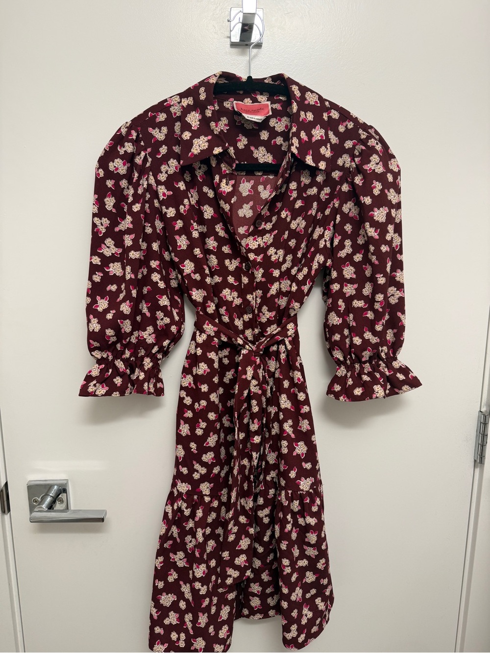Kate Spade Floral Tie-Waist Midi Dress